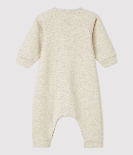 Baby-Overall aus Bio-Baumwoll-Molton beige MONTELIMAR CHINE